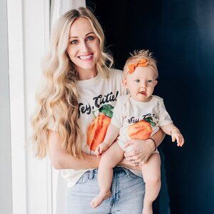 Hey Cutie Women's T-Shirt & Organic Baby Onesie® Matching Outfits Size XL 3-6 M